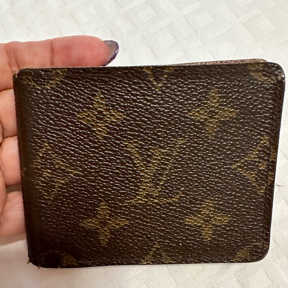 🧿Louis Vuitton mini wallet only x bills very vintage discontinued